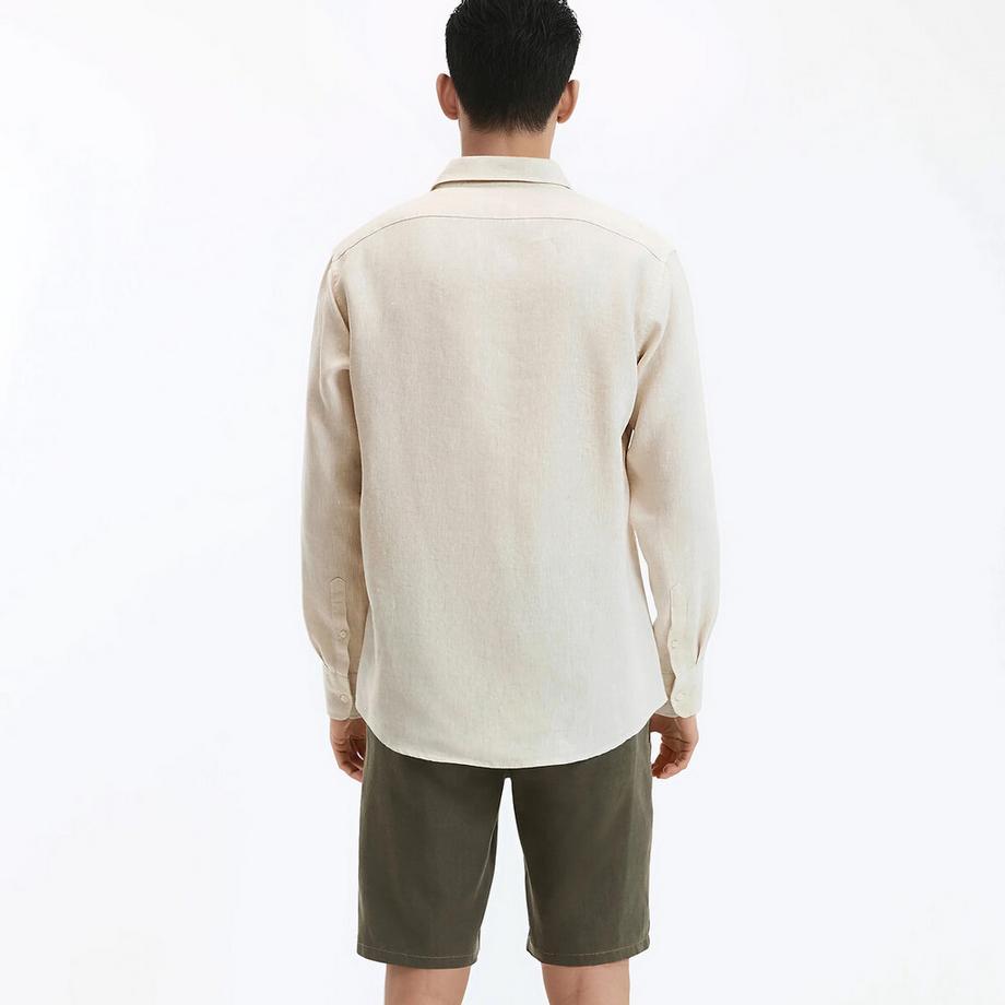 La Redoute Collections Signature Camicia Dritta Lino Maniche Lunghe  