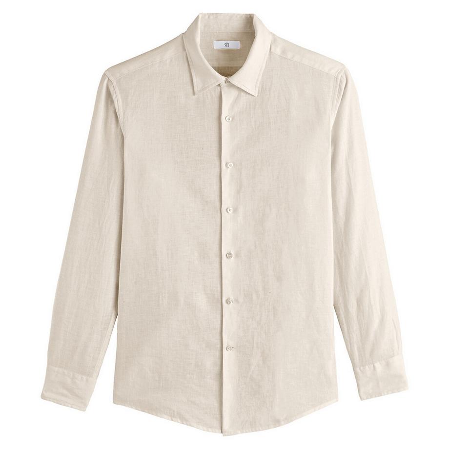 La Redoute Collections Signature Camicia Dritta Lino Maniche Lunghe  