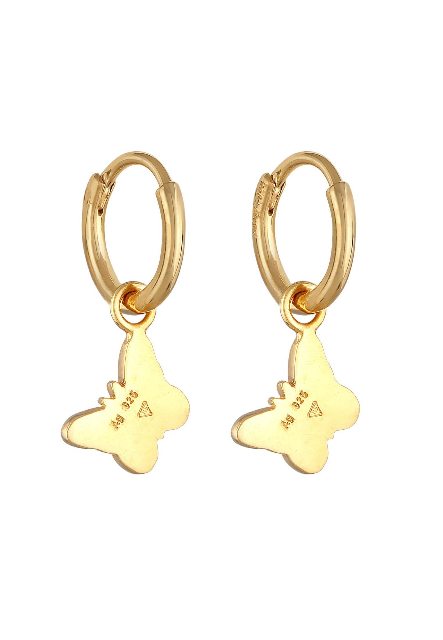 Elli  Boucles d'Oreilles Femmes Créoles Papillon Pendentif Basique 