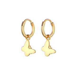 Elli  Boucles d'Oreilles Femmes Créoles Papillon Pendentif Basique 