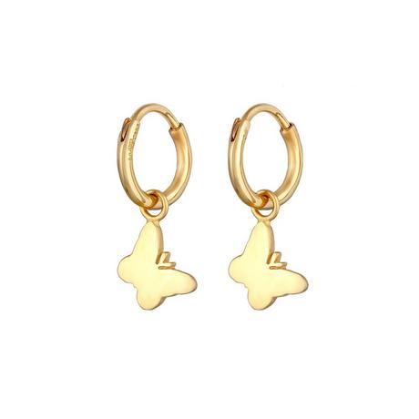 Elli  Boucles d'Oreilles Femmes Créoles Papillon Pendentif Basique 