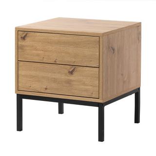 Calicosy Comodino a 2 cassetti A 50cm - Effetto Legno  