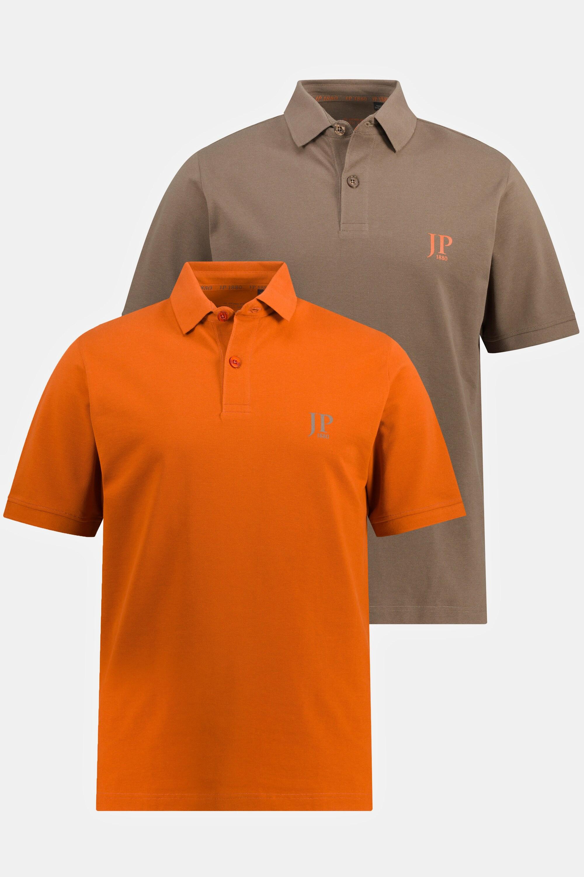 JP1880  Poloshirts, Basic, 2er-Pack, Piqué, gekämmte Baumwolle 