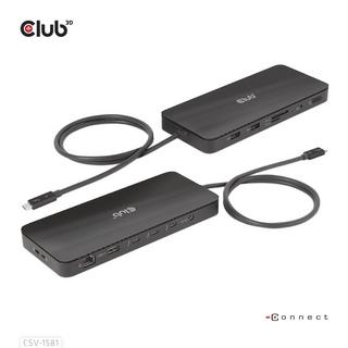 Club3D  CSV-1581 station d'accueil Thunderbolt 4 Noir 