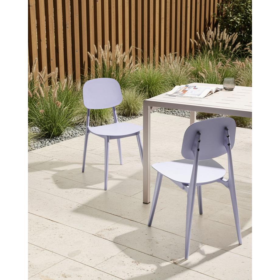 Beliani Gartenstuhl 2er Set aus Polypropylen  KATTAVIA  