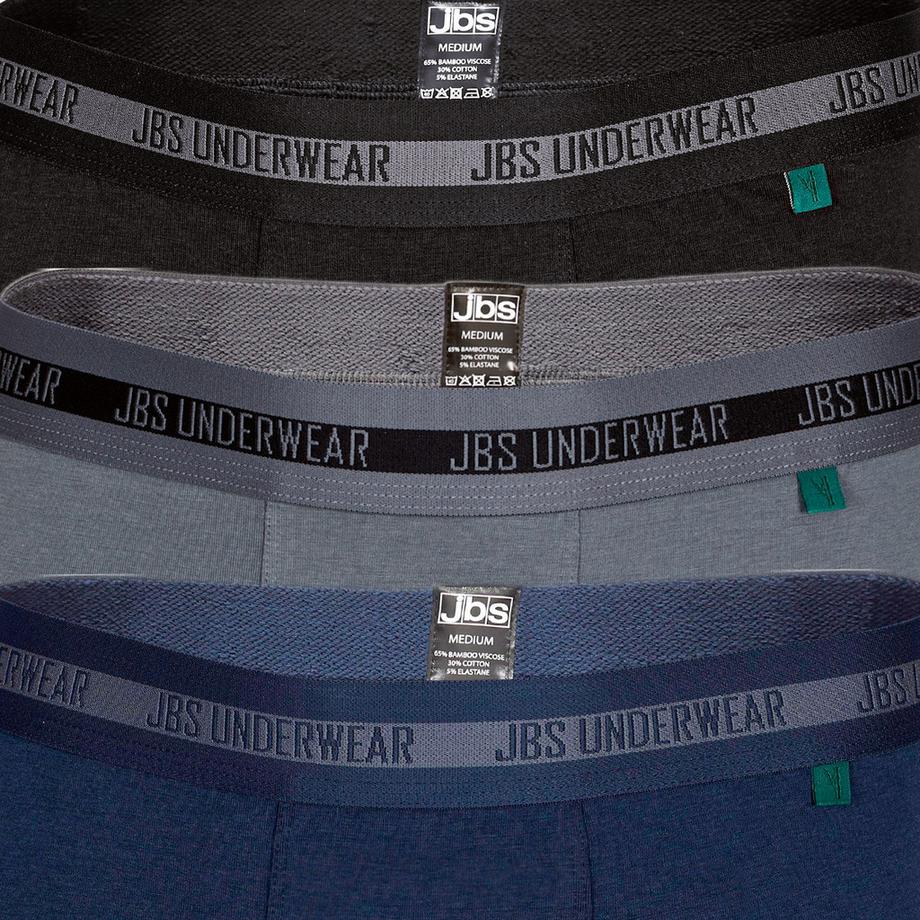 JBS Underwear Confezione da 3 Boxer Lunghi Bamboo  