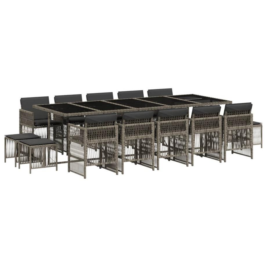 Ensemble de salle à manger de jardin rotin synthétique