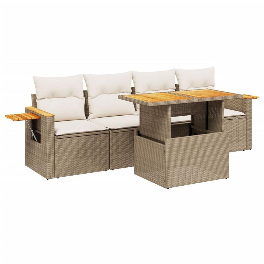 set divano da giardino Polirattan