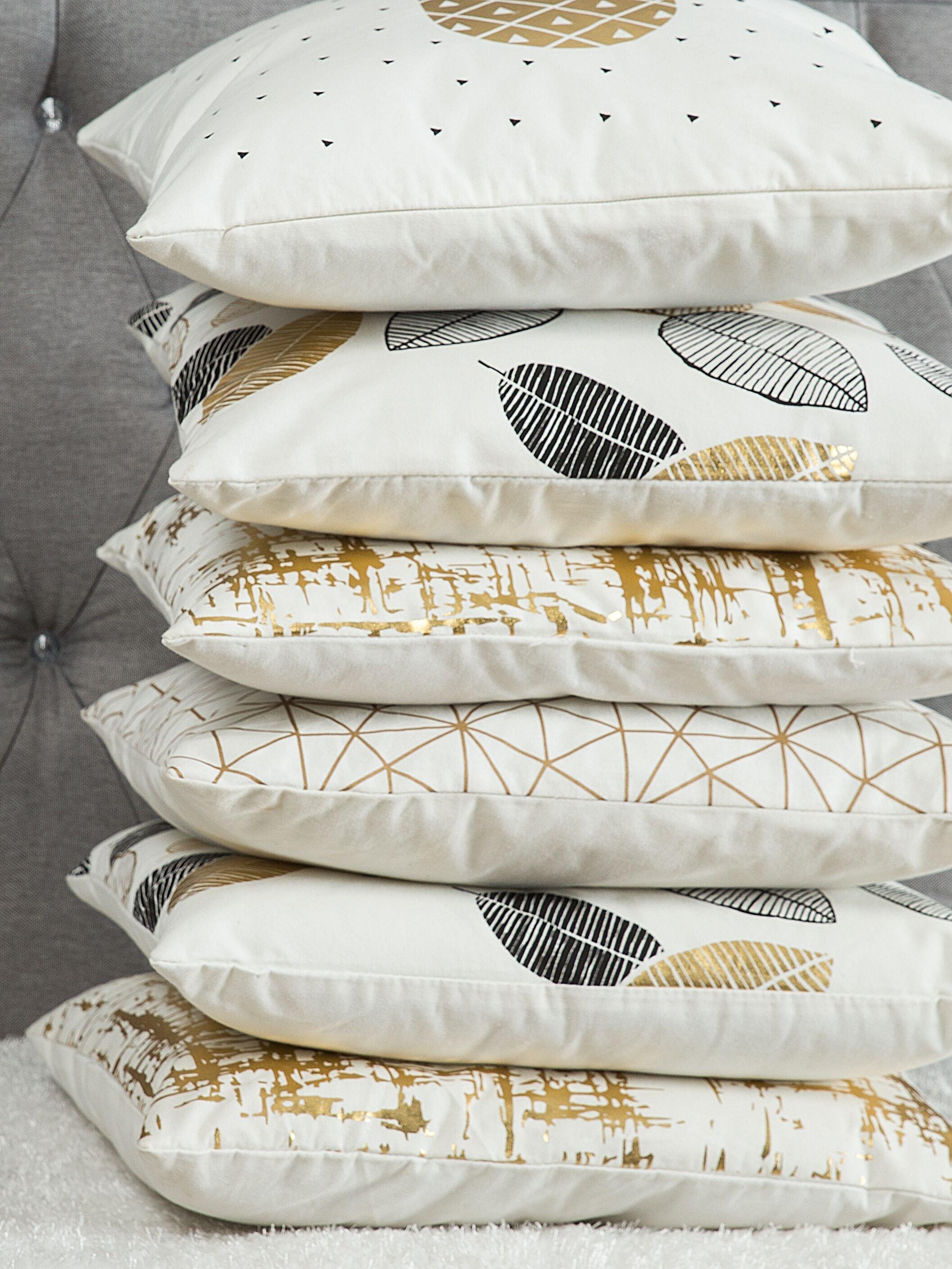 Beliani Lot de 2 coussins en Coton Moderne LOTUS  