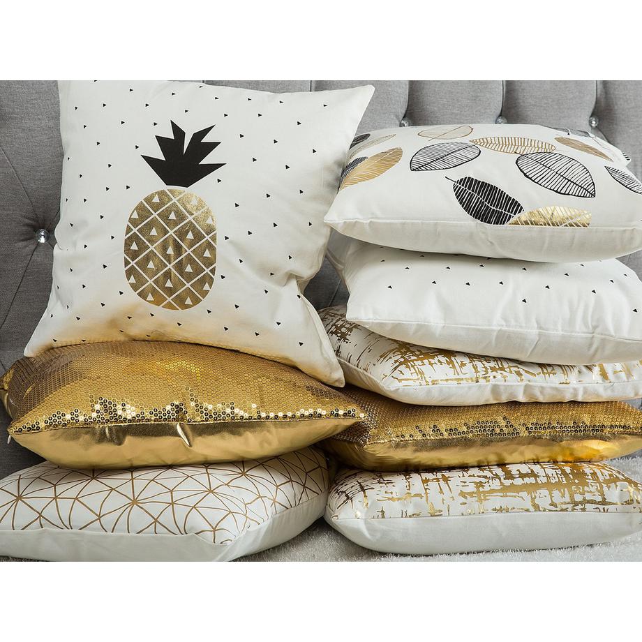 Beliani Dekokissen 2er Set aus Baumwolle Modern LOTUS  