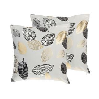 Beliani Lot de 2 coussins en Coton Moderne LOTUS  