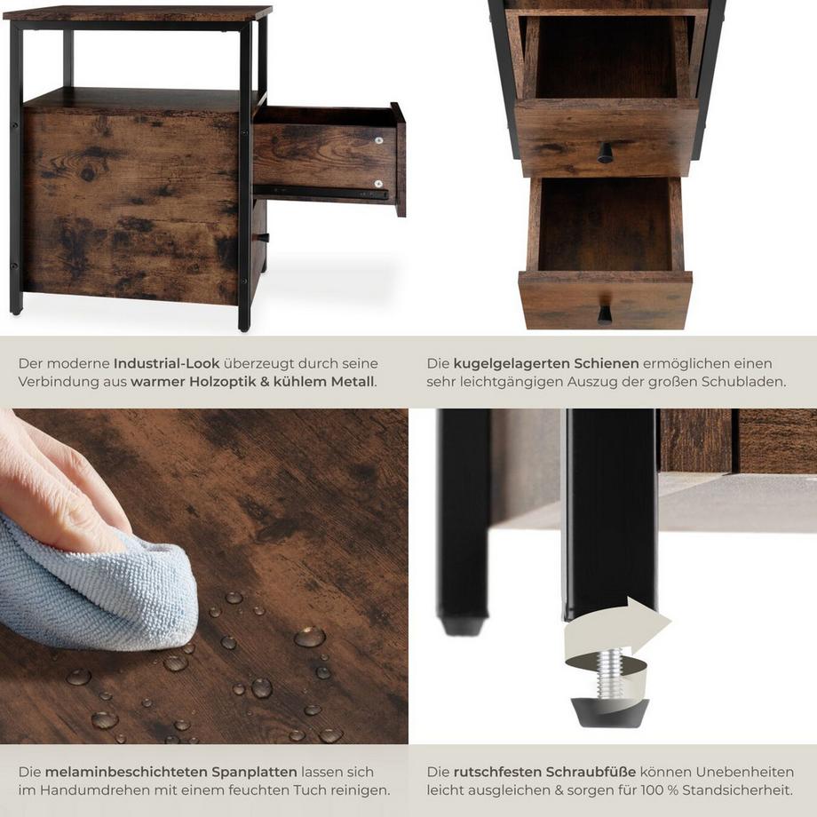 Tectake Nachttisch Tullamore  