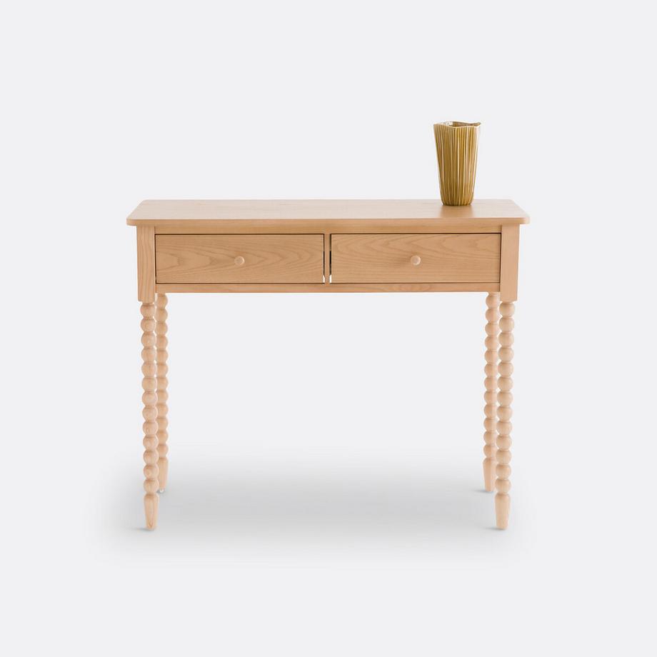La Redoute Intérieurs Konsole Anina mit 2 Schubladen und gedrechselten Beinen  