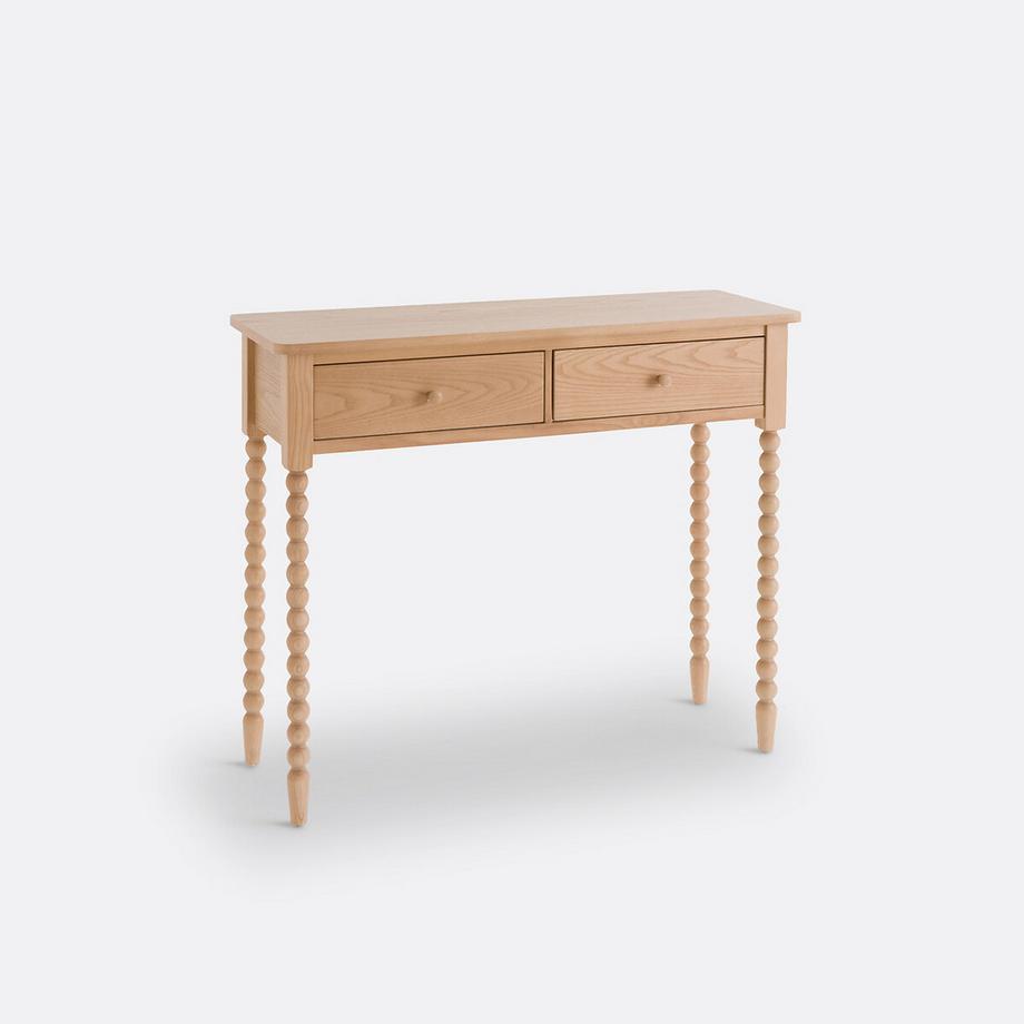 La Redoute Intérieurs Konsole Anina mit 2 Schubladen und gedrechselten Beinen  