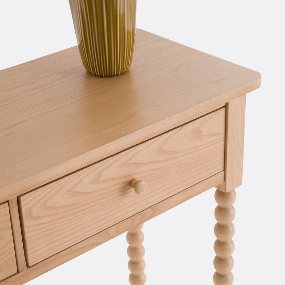 La Redoute Intérieurs Konsole Anina mit 2 Schubladen und gedrechselten Beinen  