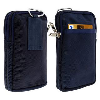 Avizar  Nylon-Tasche mit Karabinerhaken Blau 