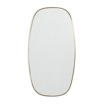 Miroir cadre laiton vieilli H100cm