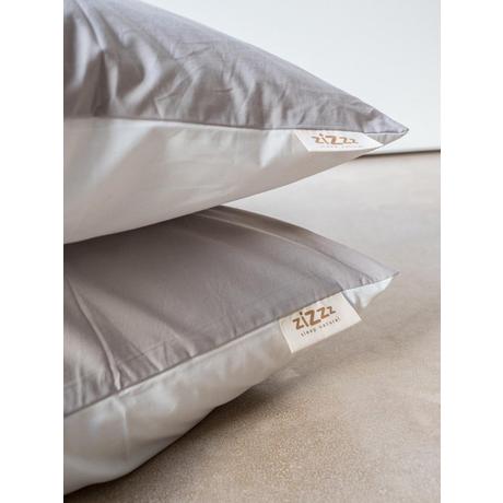 Zizzz Taie d'oreiller en percale de coton bio - 60x90 cm  