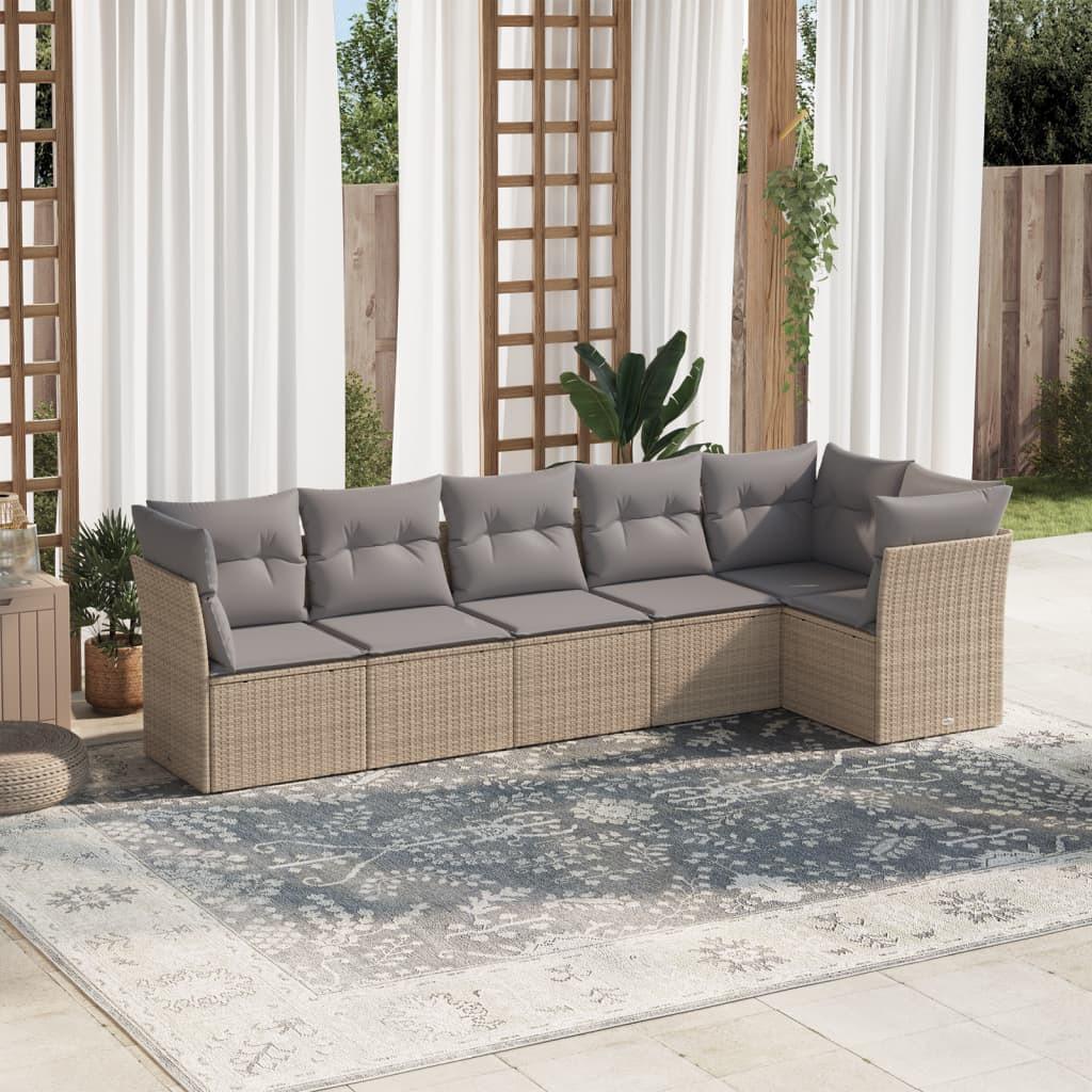 VidaXL set divano da giardino Polirattan  