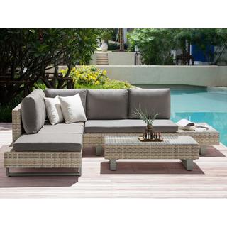 Beliani Set lounge pour jardin en Polyrotin Moderne LANCIANO  