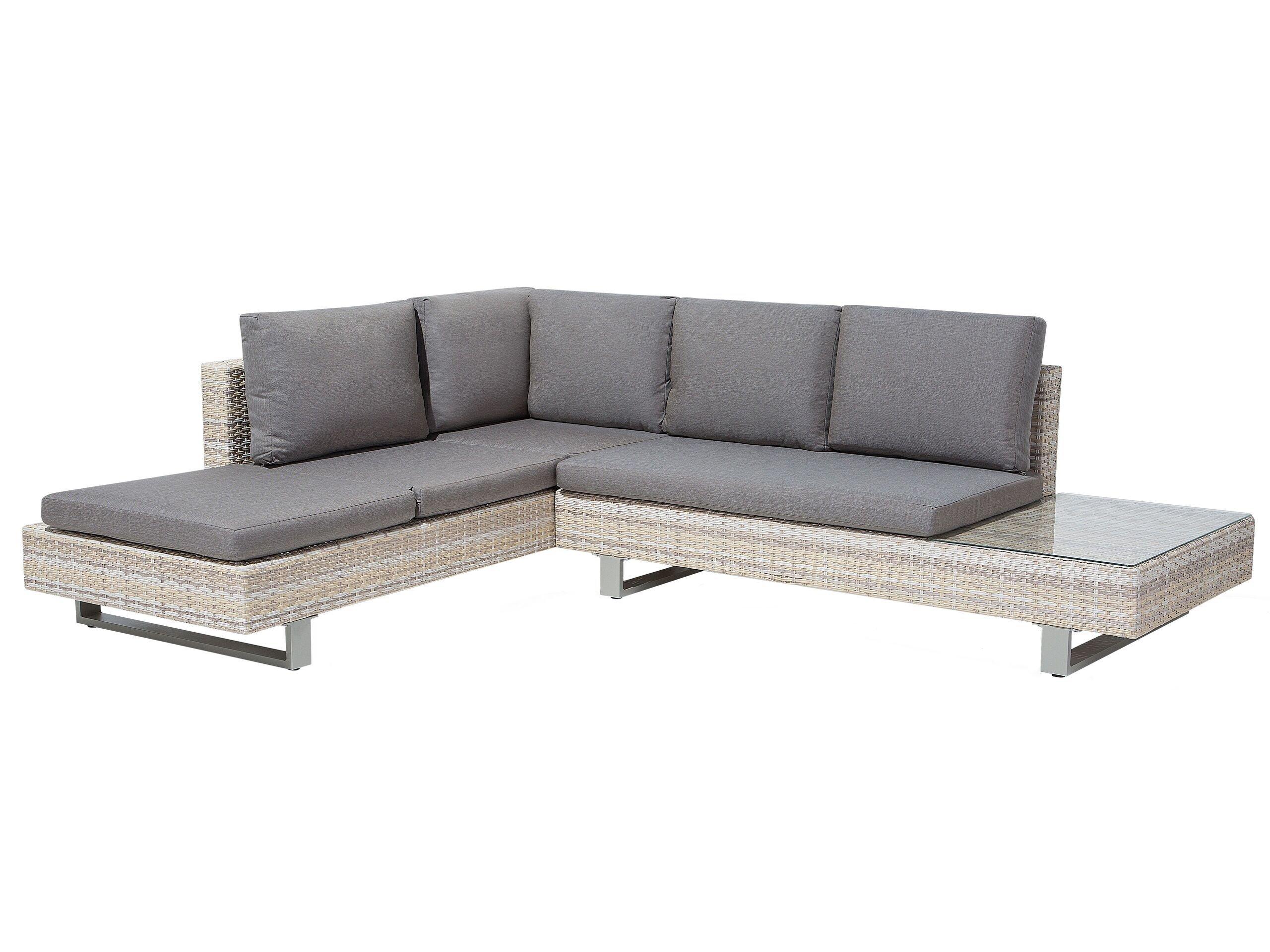 Beliani Set lounge pour jardin en Polyrotin Moderne LANCIANO  