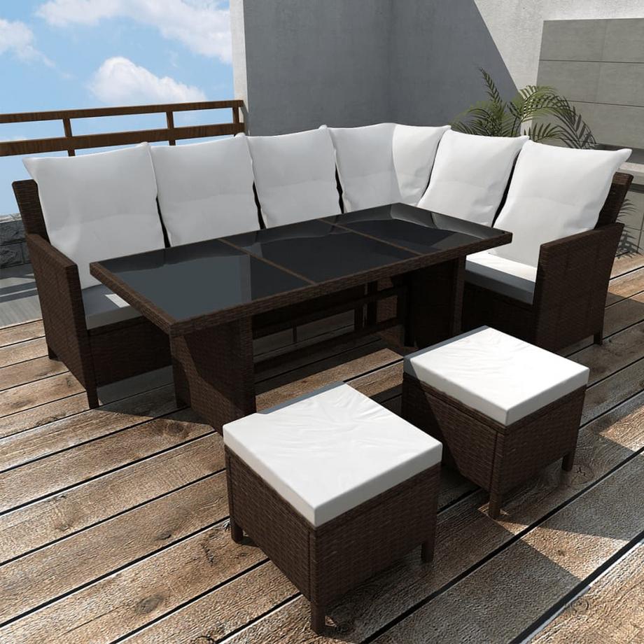 VidaXL Garten sofagarnitur poly-rattan  