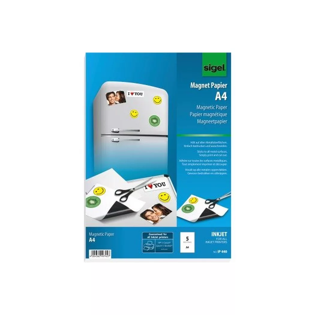 sigel Inkjet-Magnet-Papier, spezialbeschichtet, DIN A4