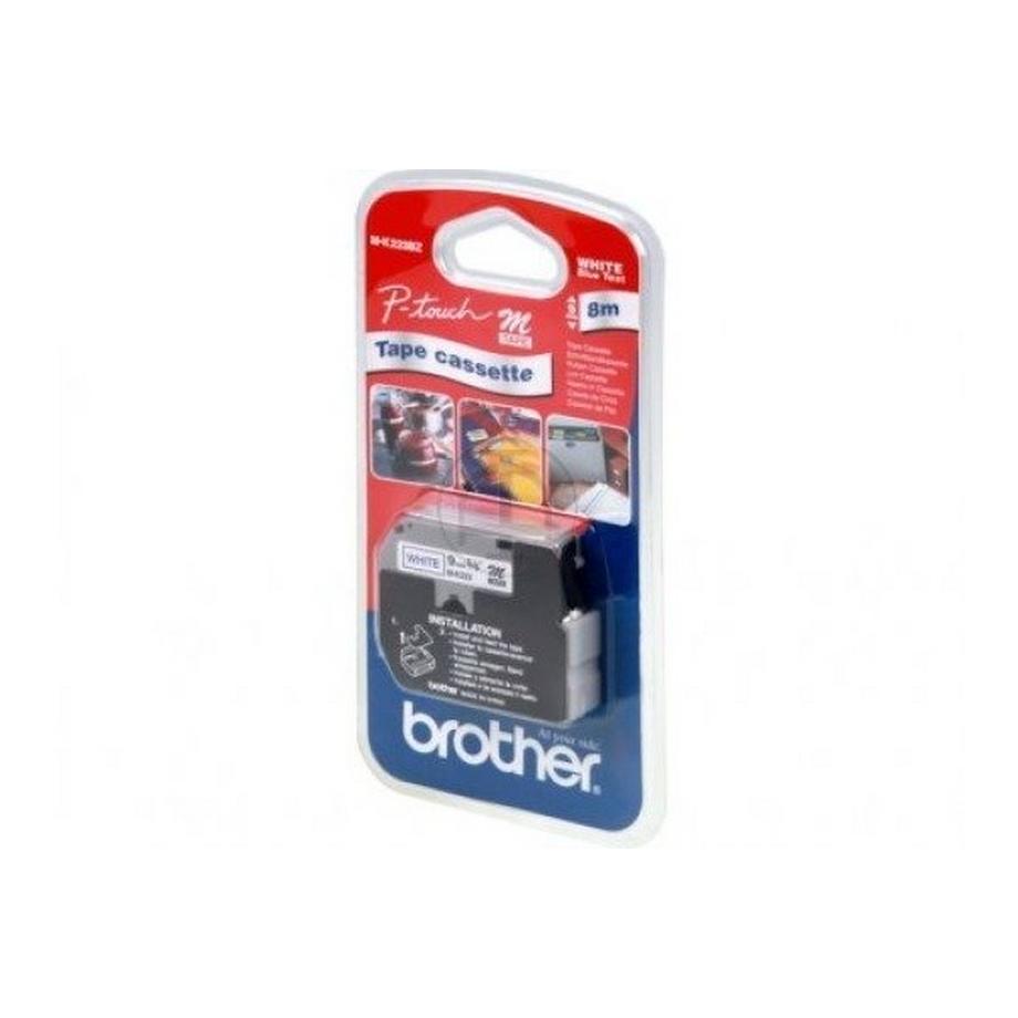 brother PTOUCH Band, nicht lam. blau/weiss M-K223 zu PT-65/75/85/110 8m x 9 mm  
