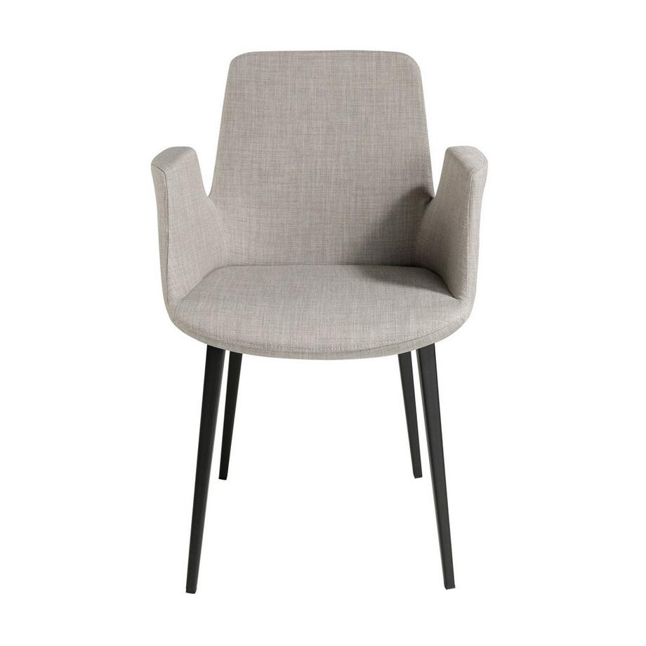 ANGEL CERDA Chaise en tissu gris  