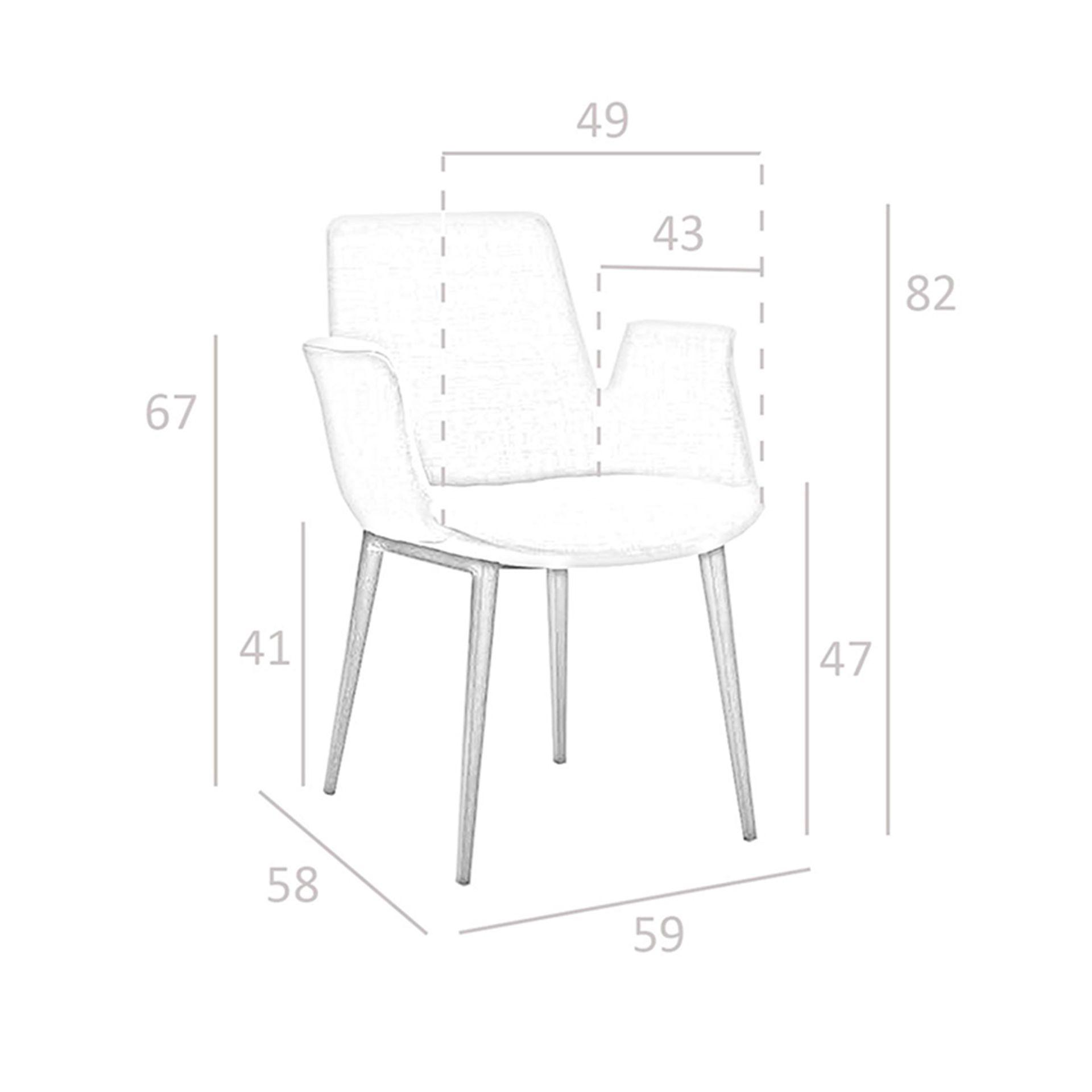 ANGEL CERDA Sedia in tessuto grigio  