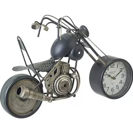 mutoni Tischuhr Charles Motorrad gold  