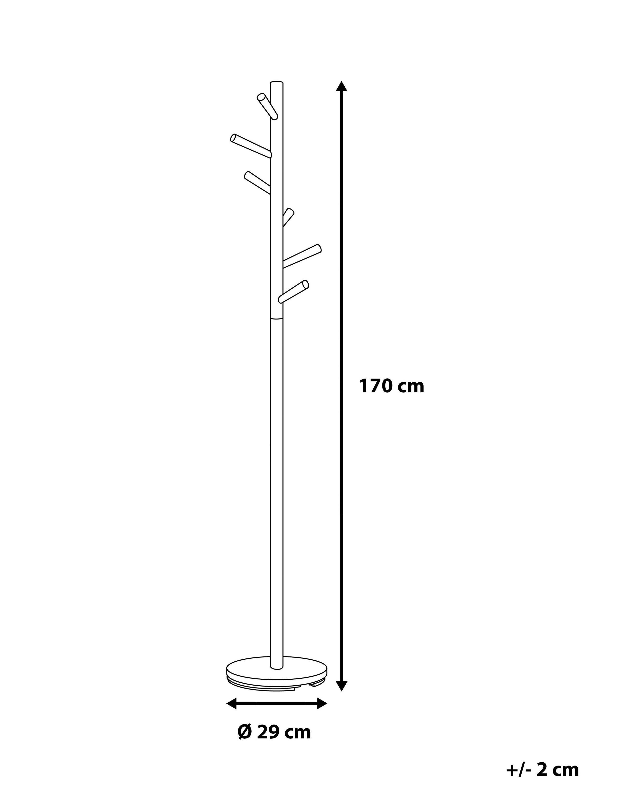 Beliani Porte-manteau en Bois de pin Scandinave AUBUM  