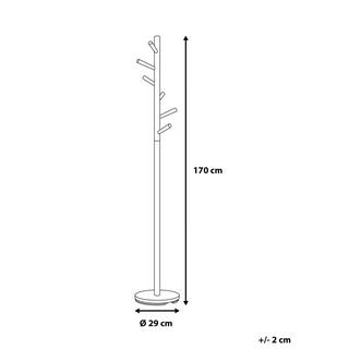 Beliani Porte-manteau en Bois de pin Scandinave AUBUM  