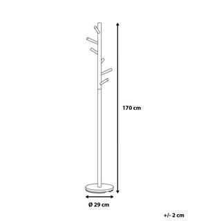 Beliani Porte-manteau en Bois de pin Moderne AUBUM  