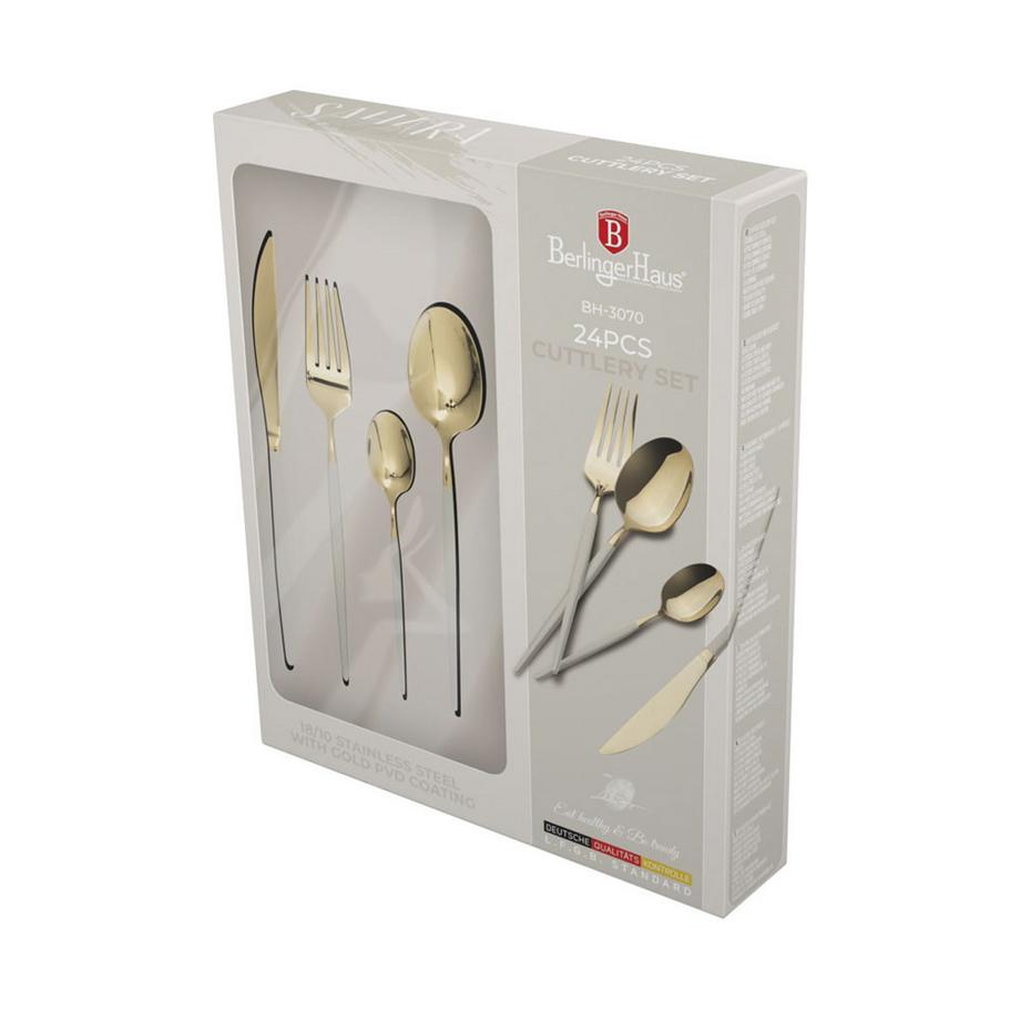 Berlinger 24 teiliges Besteckset matt cream Sahara Collection  