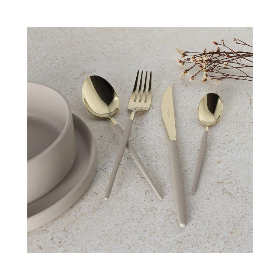 Berlinger 24 teiliges Besteckset matt cream Sahara Collection  