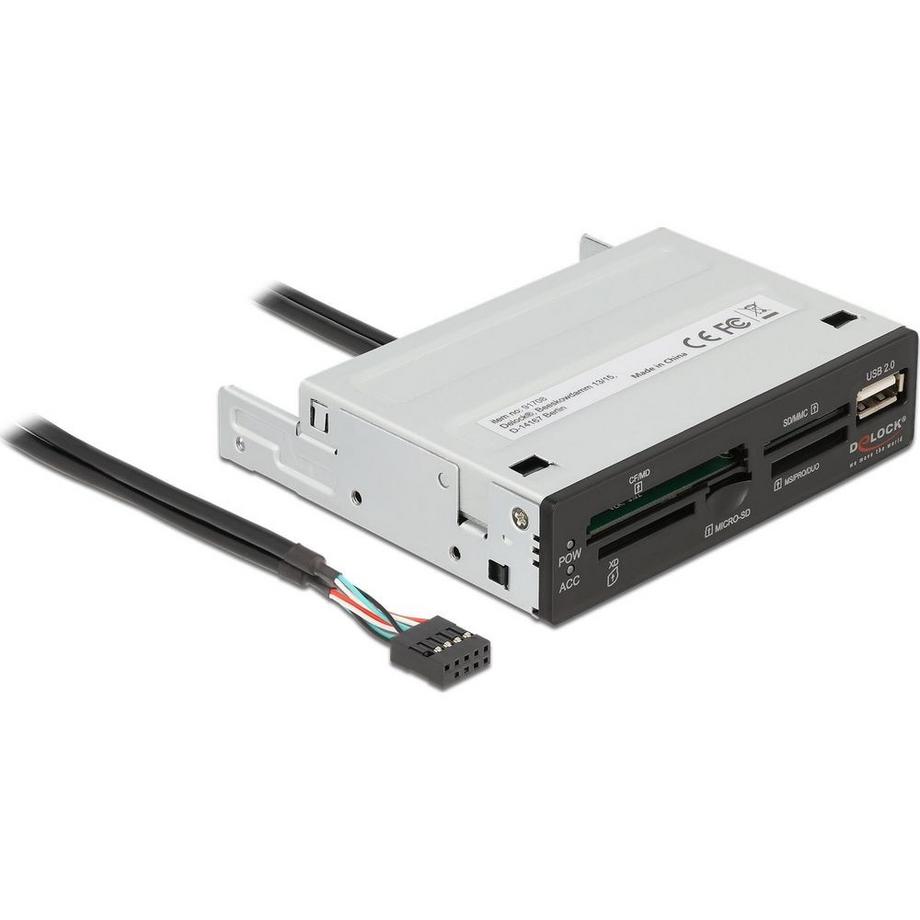 DeLock  LECTEUR DE CARTES 3.5? USB 2.0 � 5 FENTES + 1 X USB 2.0 TYPE-A FEMELLE 