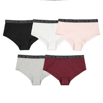 Lot de 5 shorties unis en coton