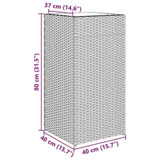 VidaXL Jardinière rotin synthétique  