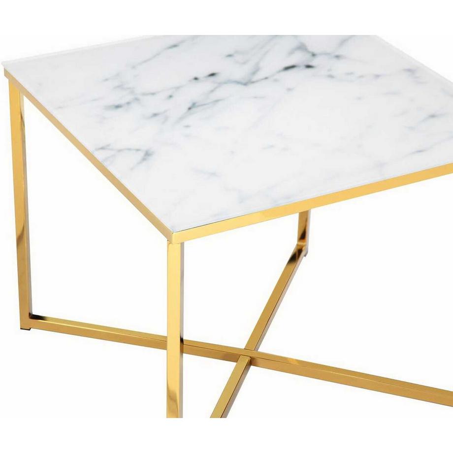 mutoni Tavolino in marmo oro bianco 50x50  