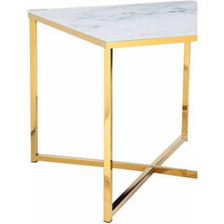 mutoni Beistelltisch Marmor weiss gold 50x50  