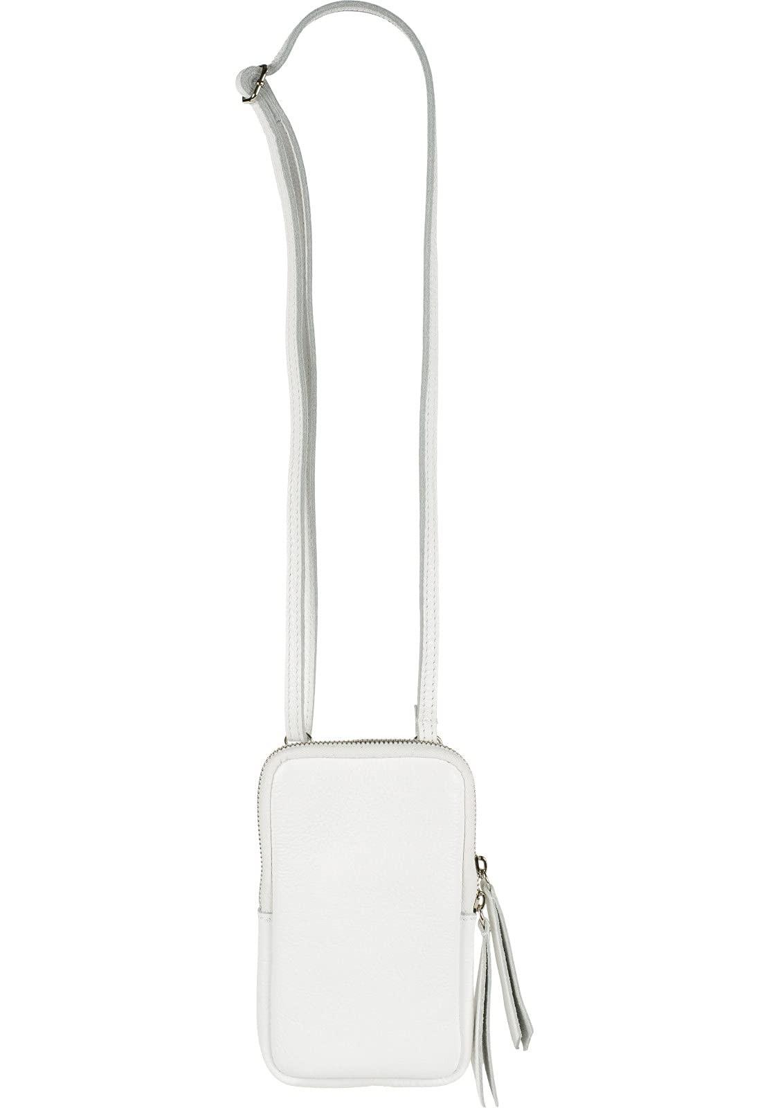 Only-bags.store Handy-Umhängetasche aus genarbtem Leder mit Reissverschluss  