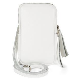 Only-bags.store Sac à bandoulière pour téléphone portable en cuir avec surface grainée, fermeture à glissière, mini sac en cuir véritable Sac à bandoulière pour téléphone portable en cuir avec surface grainée, fermeture à glissière, mini sac en cuir véritable 