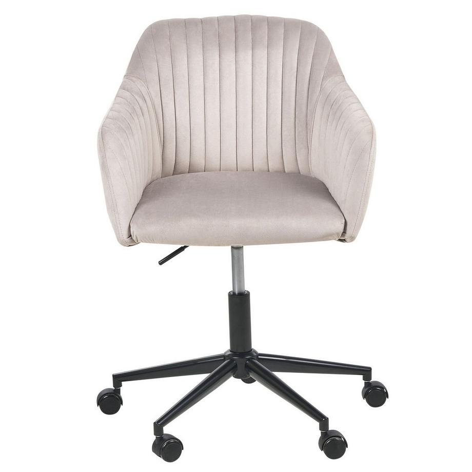 Beliani Schreibtischstuhl aus Samtstoff Modern VENICE  