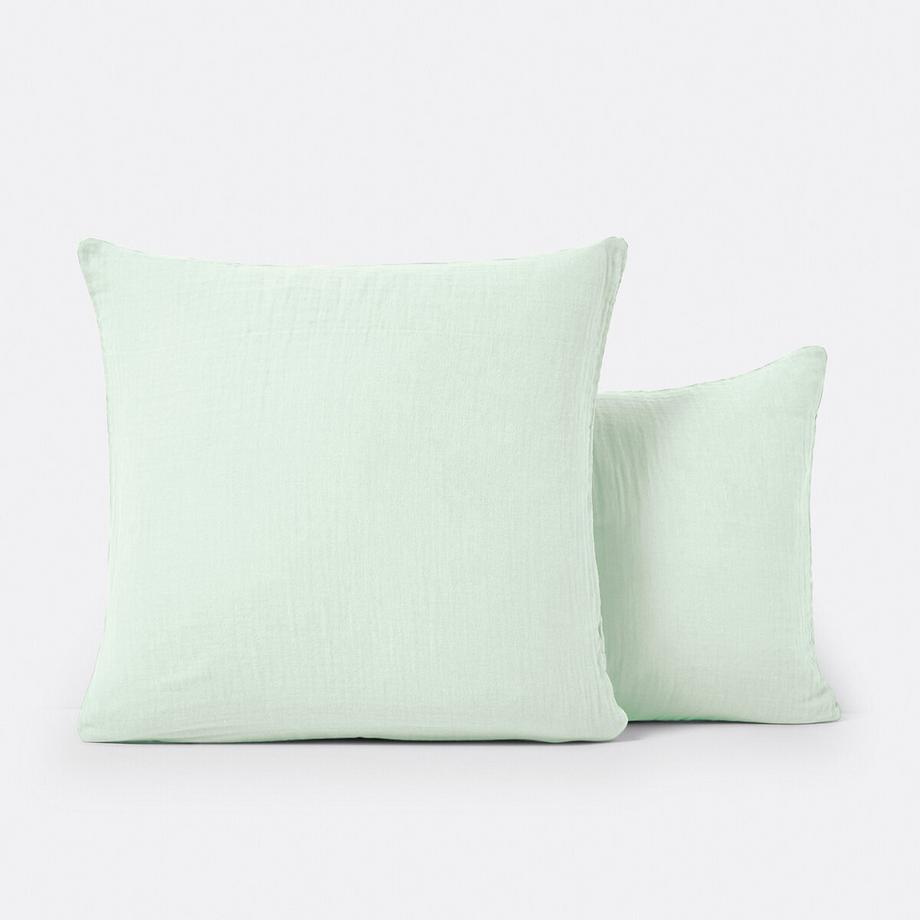 Taie d'oreiller enfant unie gaze de coton