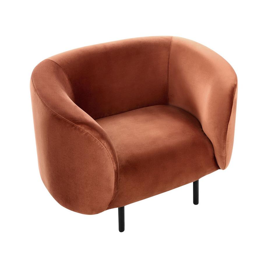 Beliani Sessel aus Samtstoff Klassisch LOEN  