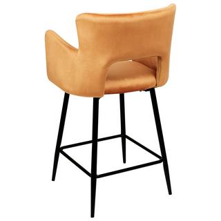 Beliani Lot de 2 chaises de bar en Velours Moderne SANILAC  