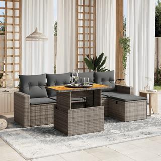 VidaXL set divano da giardino Polirattan  