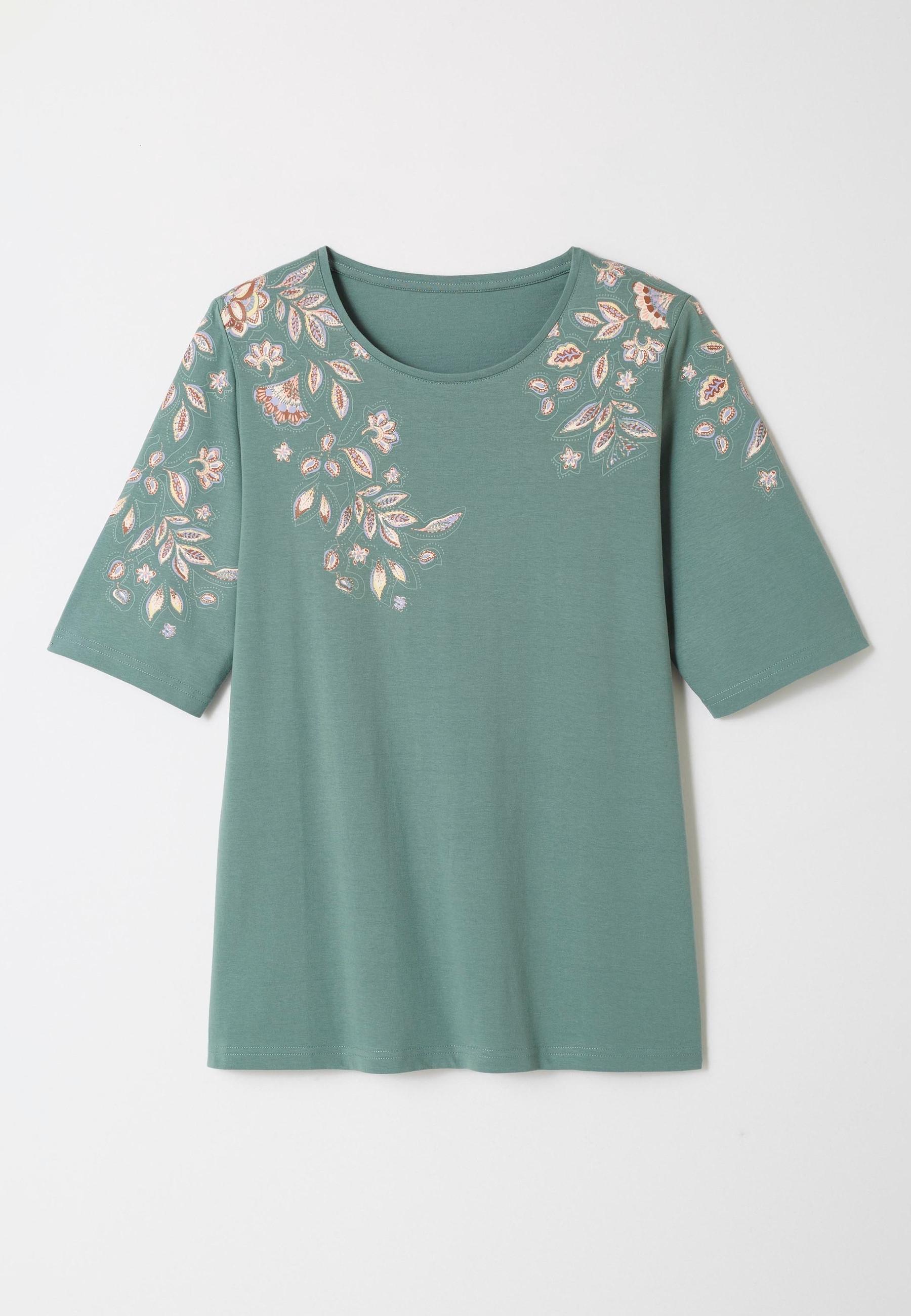 Damart  Tee-shirt imprimé placé floral 