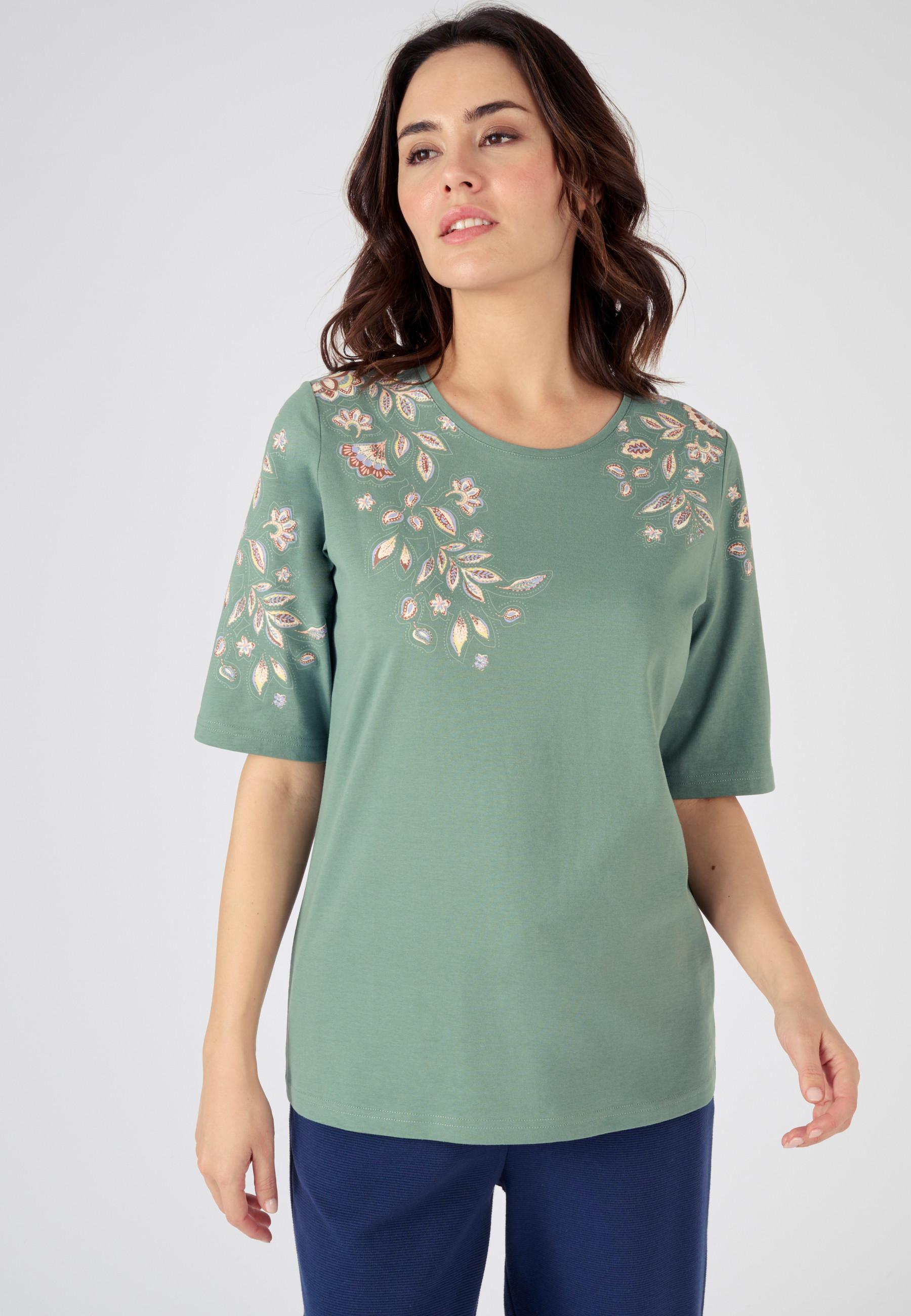 Damart  Tee-shirt imprimé placé floral 